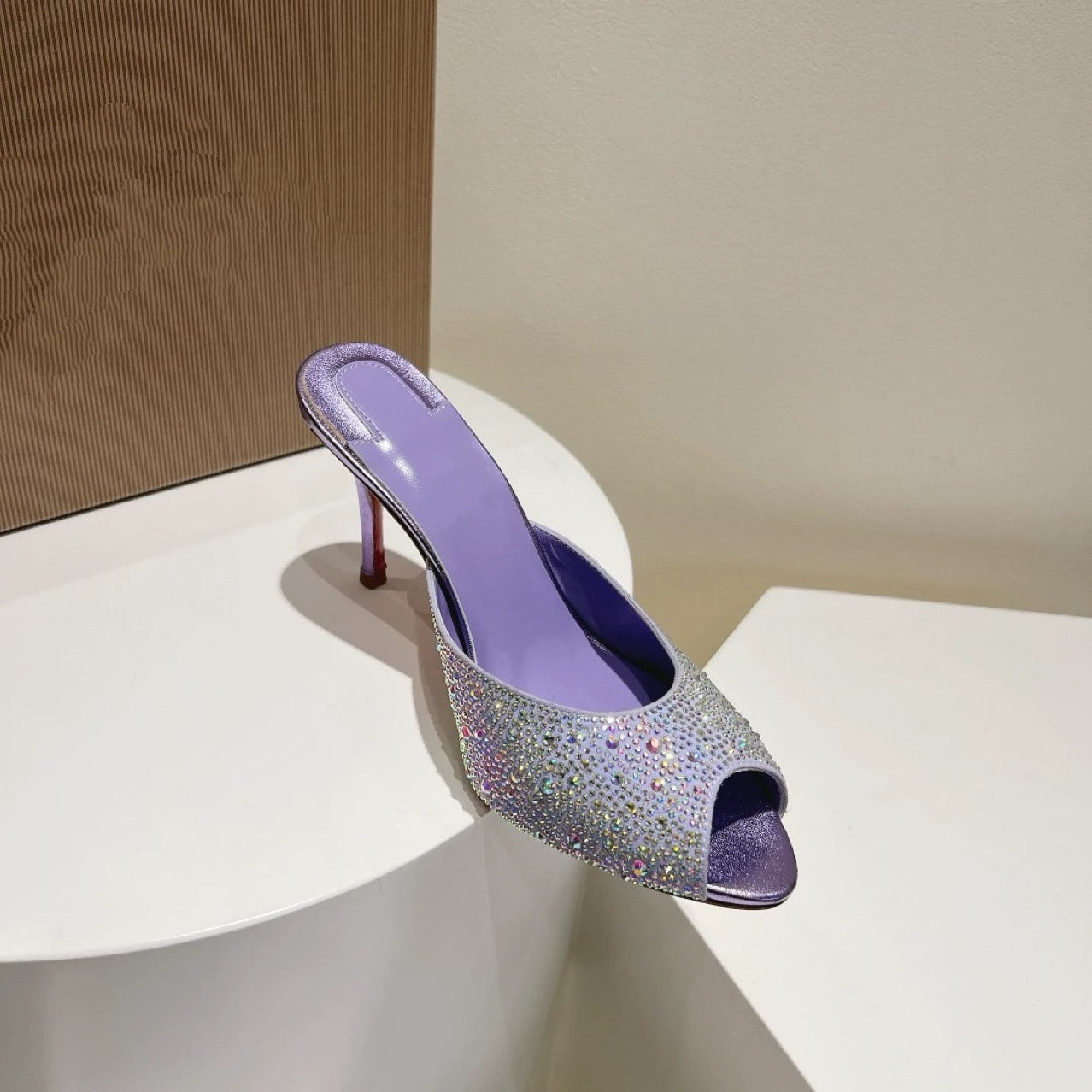 Amina Muaddi Gilda Crystal Embellished Shoes