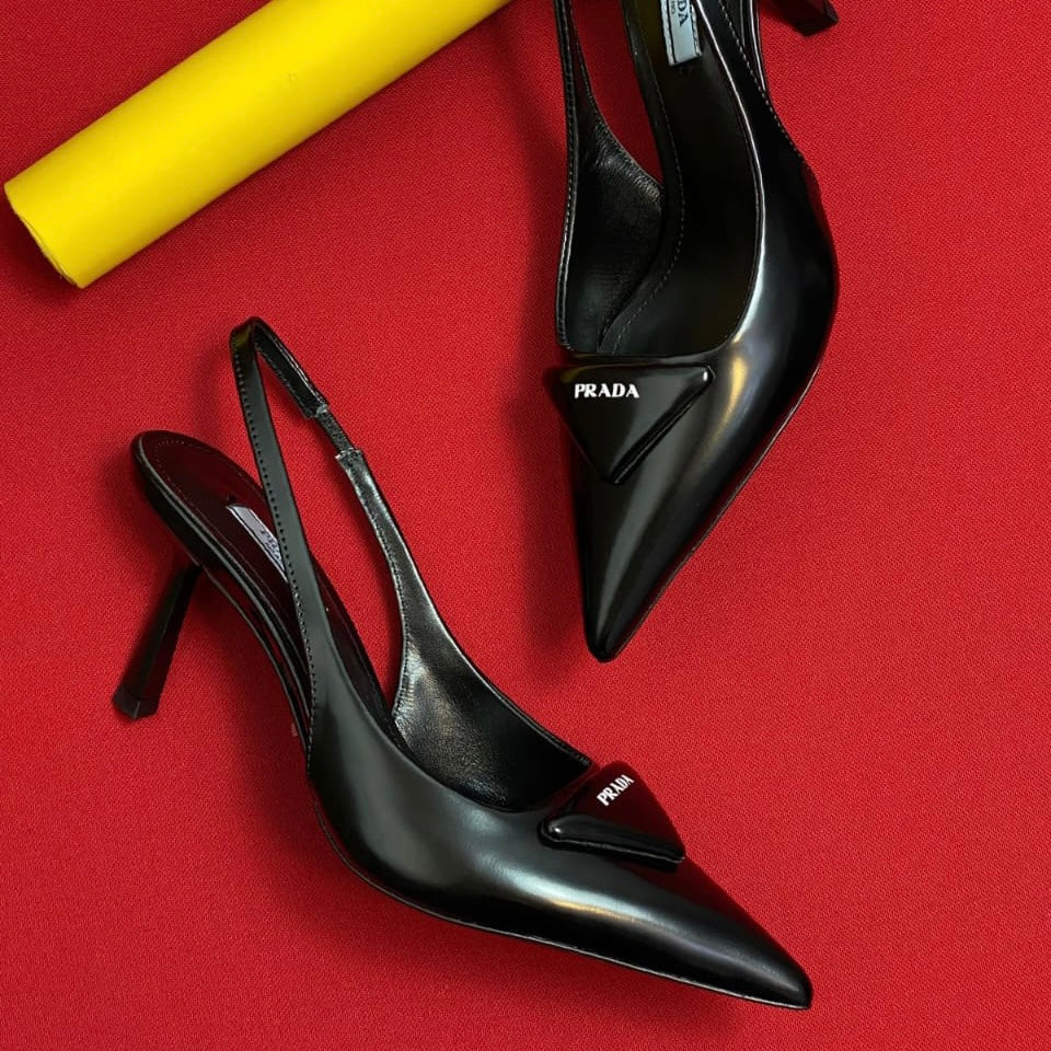 Prada Patent Leather Slingback Shoes