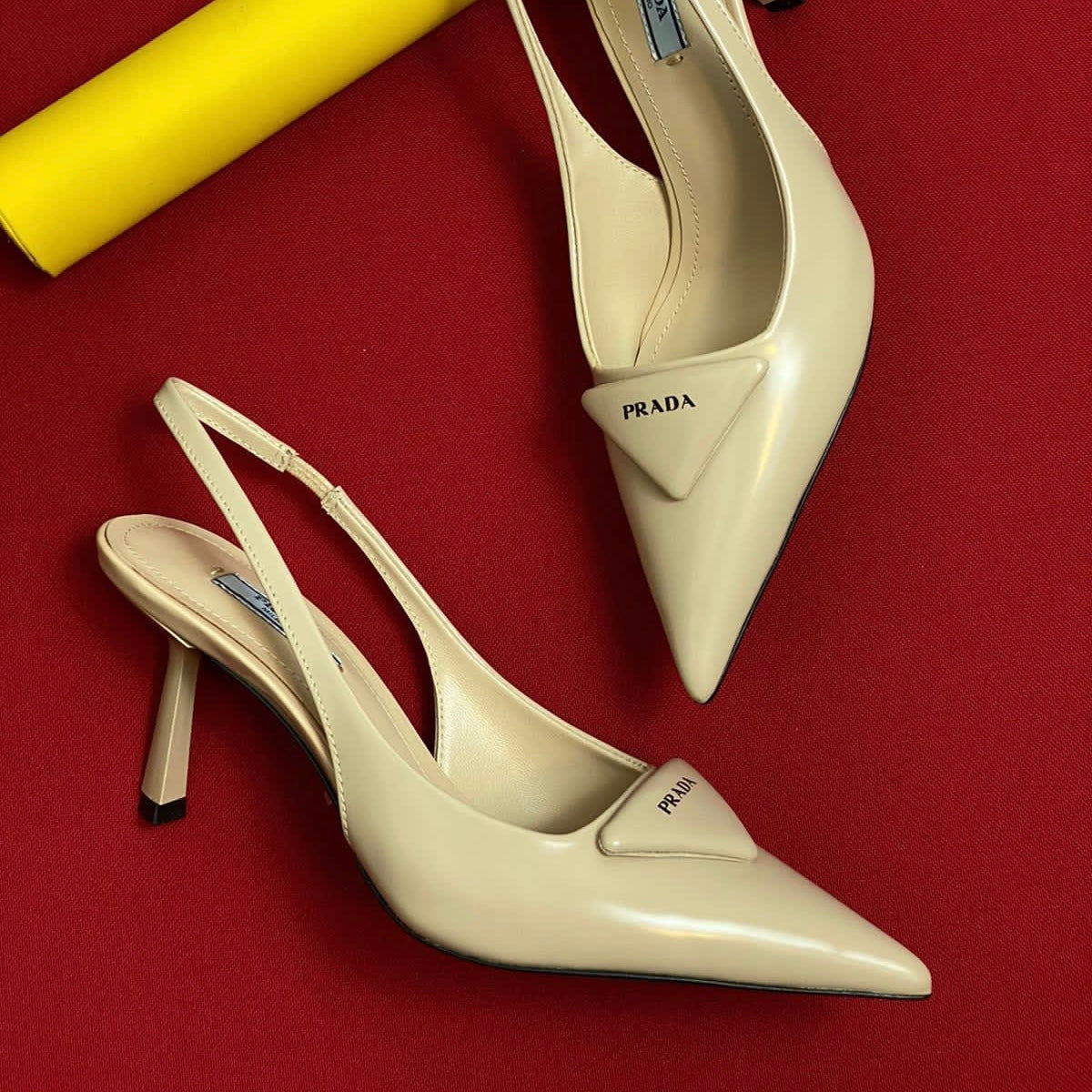 Prada Patent Leather Slingback Shoes