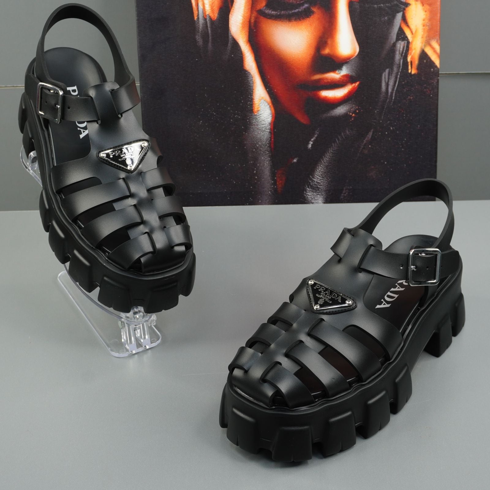 Prada Chunky Rubber Platform Shoes