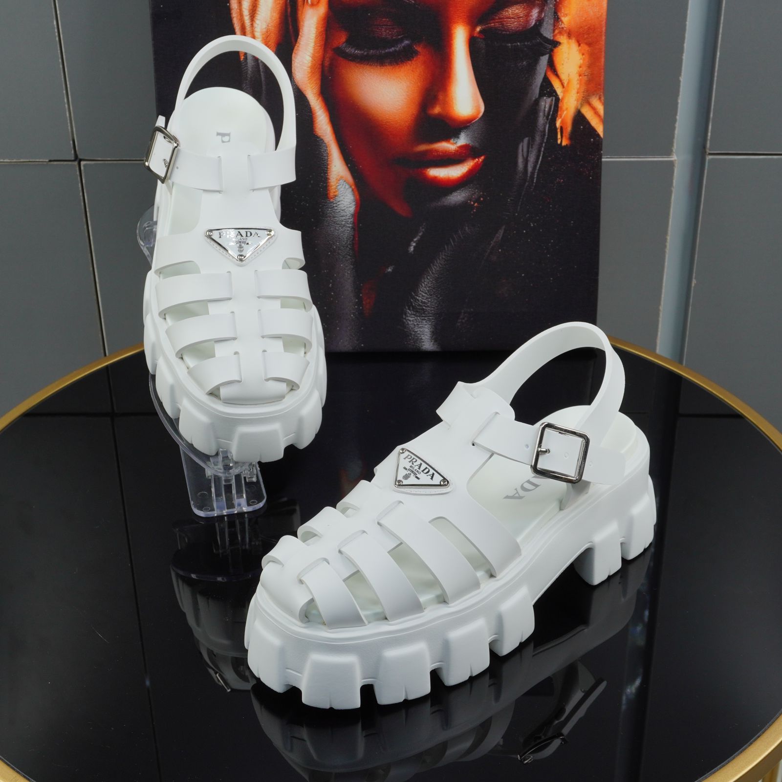 Prada Chunky Rubber Platform Shoes