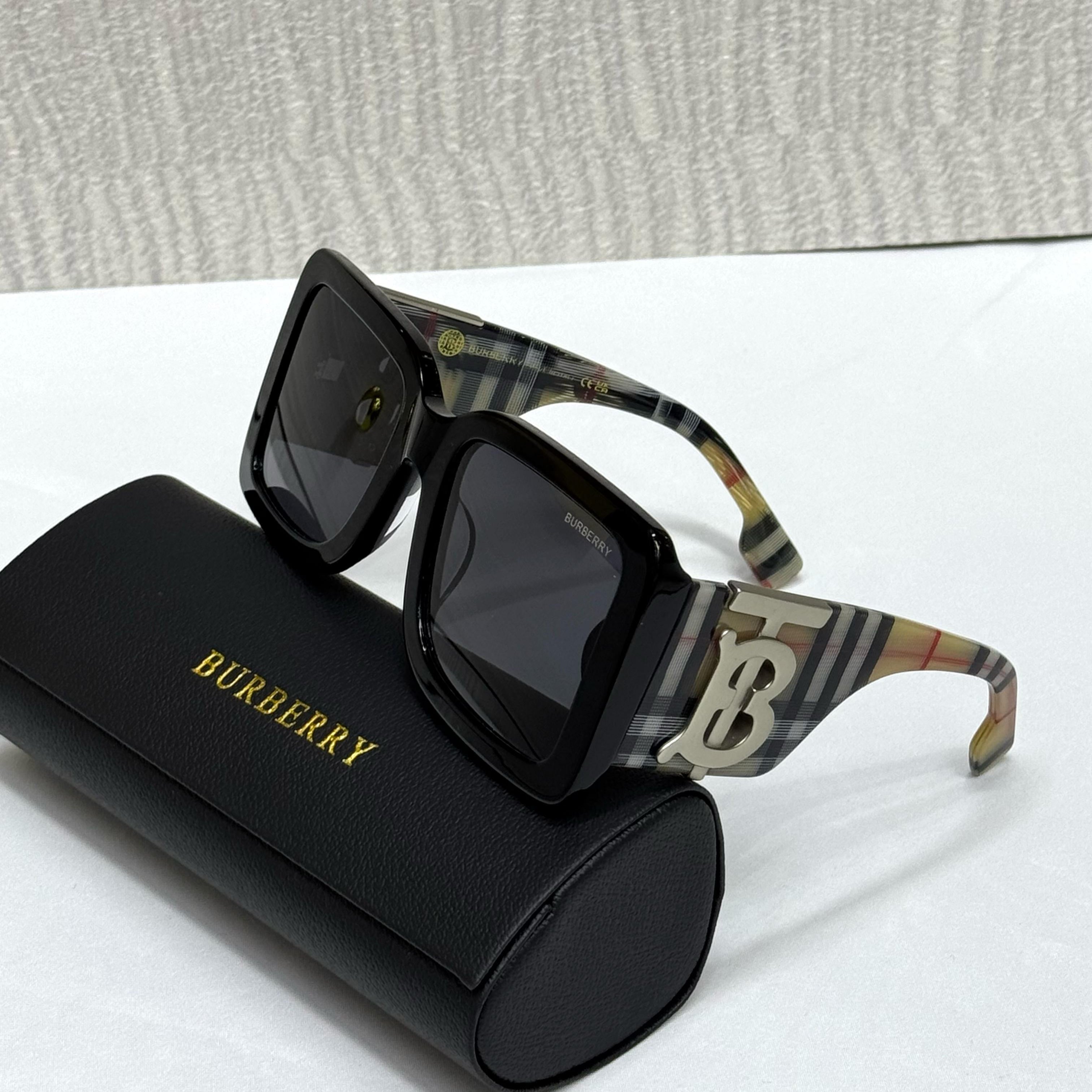 Burberry Vintage Check Monogram Square Sunglasses BE4335