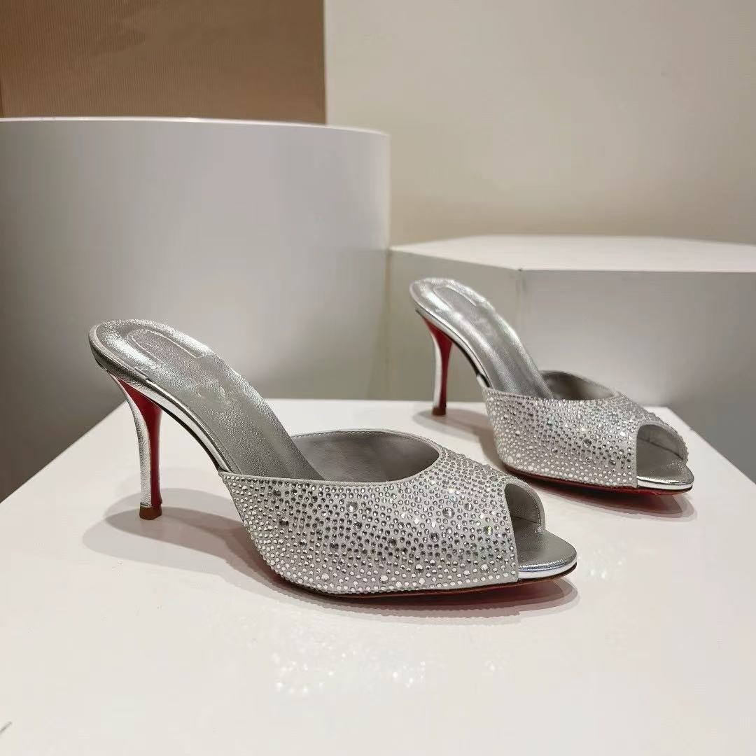 Amina Muaddi Gilda Crystal Embellished Shoes